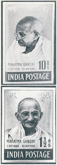 две марки с Ганди, 1859 год